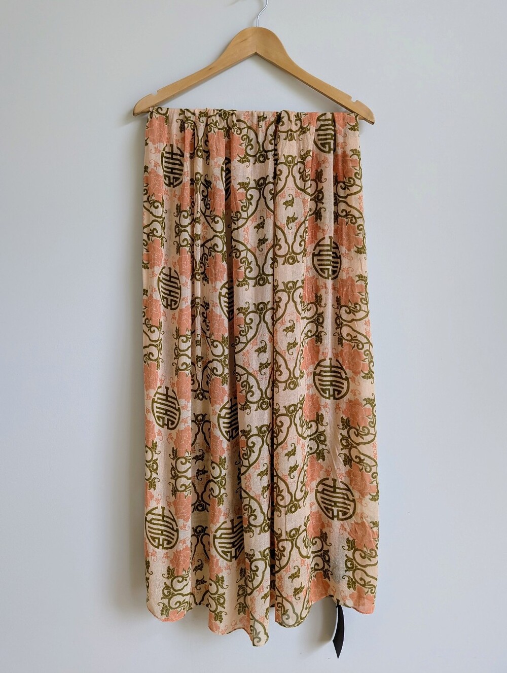 NWT Mischmasch Berlin Large Orange And Green Soft Lightweight Scarf Wrap